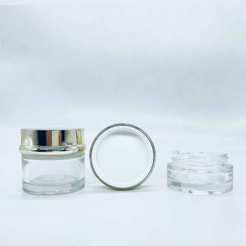 Luxury 50g 100ml Skincare Packaging Glass Cream Jars and Lotion Bottles Set