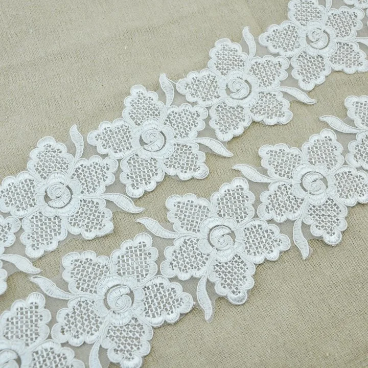 Fashion Embroidery Flower Cord Lace Trim Bridal Accessories