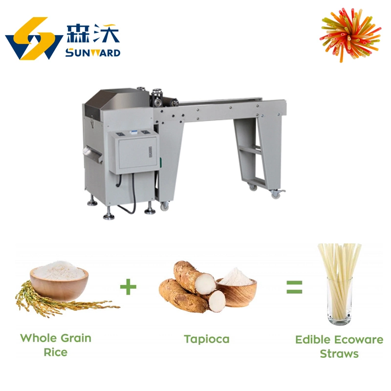 New Design Unique Factory Manufacturer Eco-Friendly Edible Juice and Water Rice Pasta Straws Processing Line / Machine / Plant