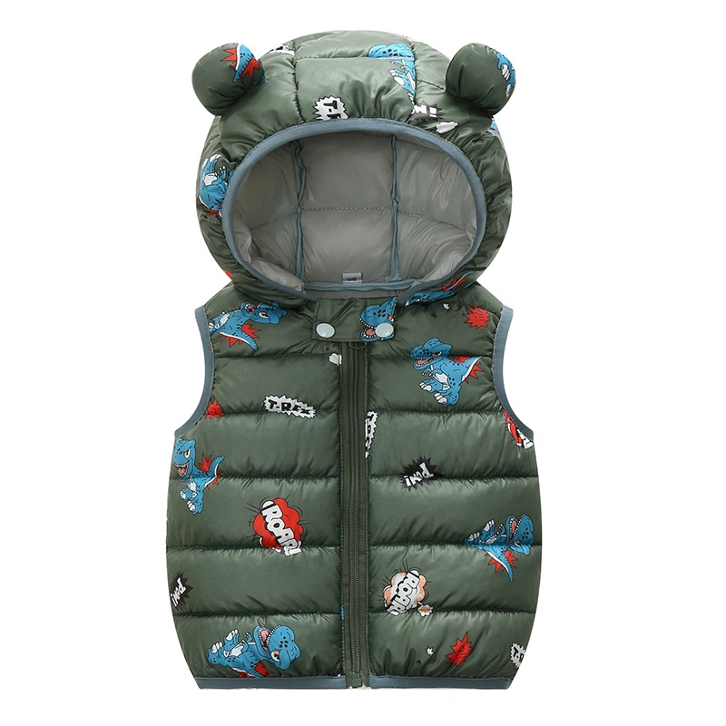 Children Clothing Winter Outerwear Girls Vest Hooded Kids Jackets Baby Girl Waistcoat