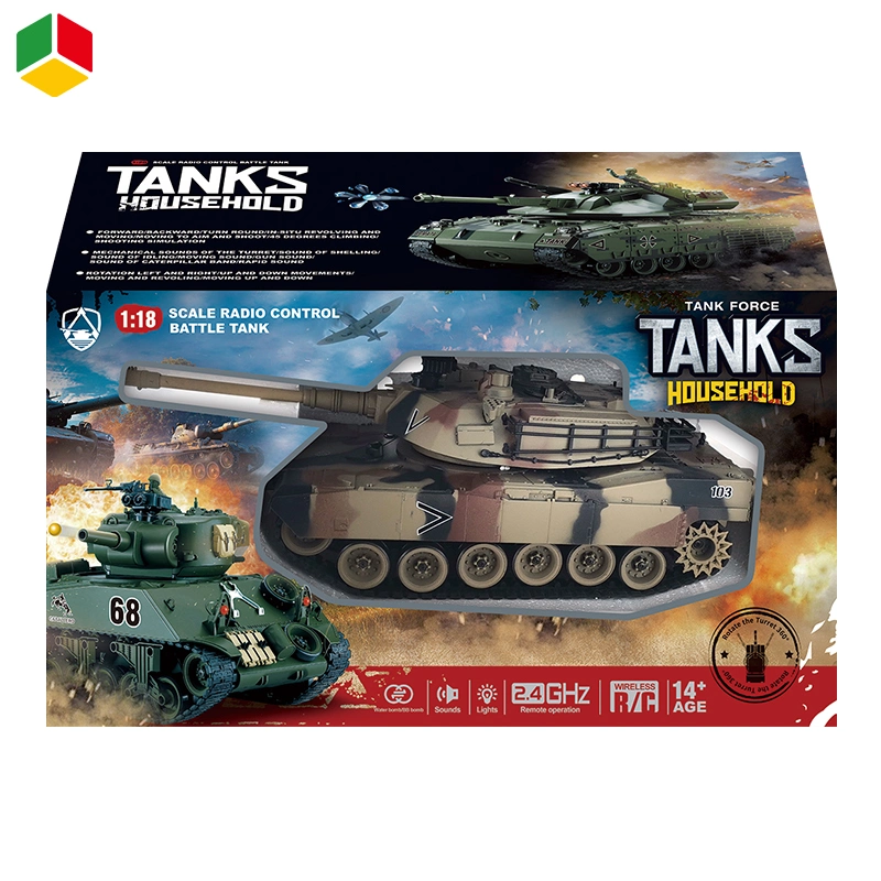 QS Educational Children New Arrival Remote Control Toy 1: 18 Scale 2.4G 20CH Kids RC Battle Tank Vehicle Toys