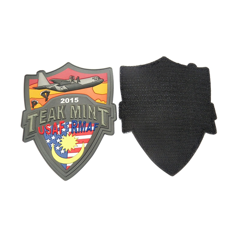 Wholesale/Supplier Custom Military Tactical Gear Police Badge PU Label PVC Logo Uniform Lapel Pin Clothing Sticker Label Patch Printing in China