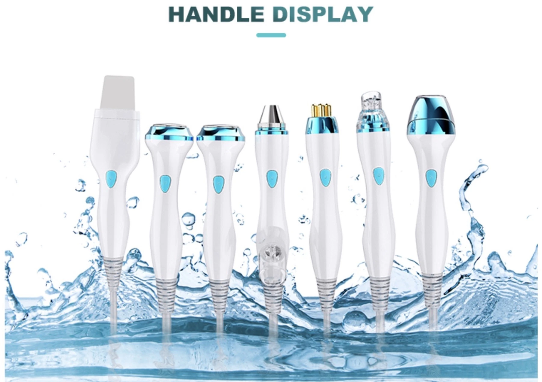 7 en 1 Smart Azul hielo máquina Micro Aqua Jet de oxígeno de la cáscara de la piel facial dermoabrasión Hydra Analyzer Sistema de Gestión de la piel Belleza