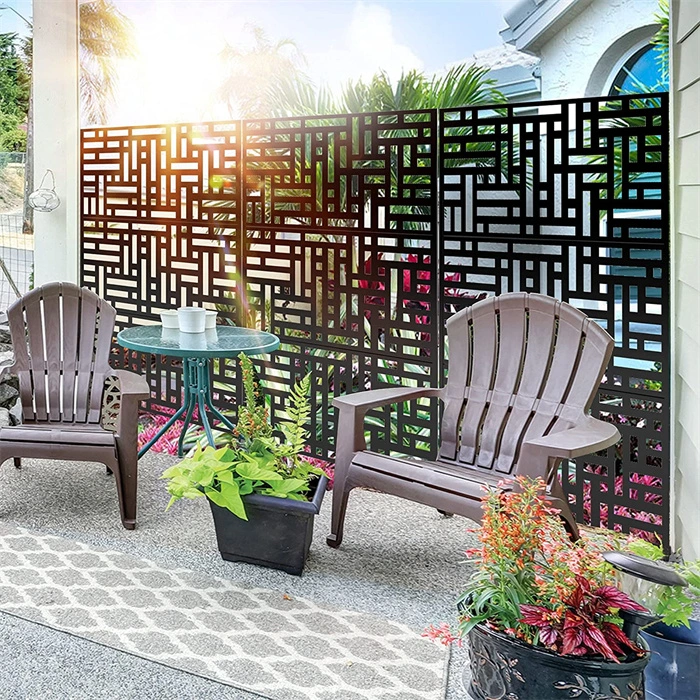 Laser Cut Aluminium Panel Decorative Screen Outdoor Aluminium Privacy Screen Garden Screen