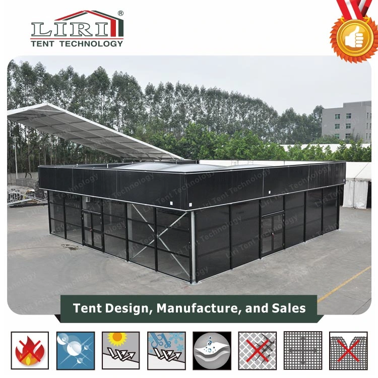 Inflatable Cube Structure Tent with Black PVC Fabric for Events