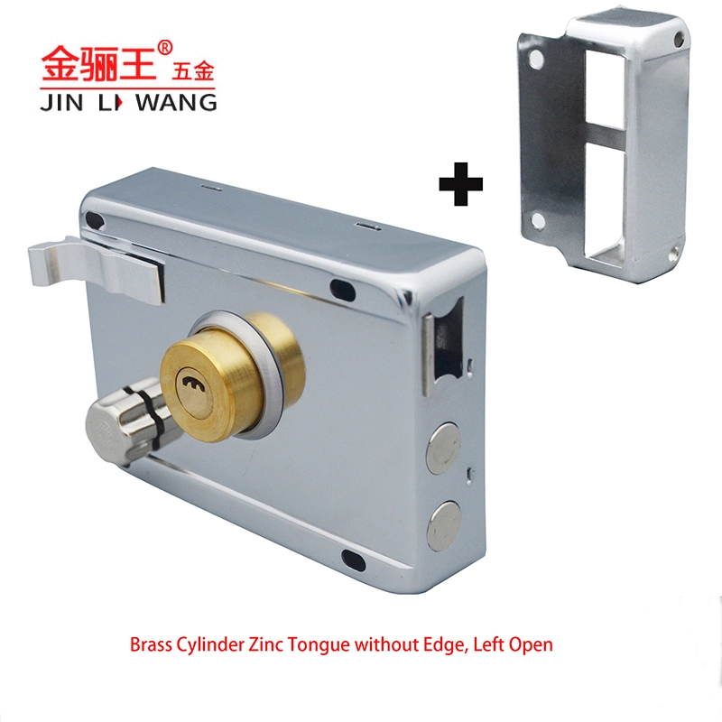 OEM ODM Security Anti-Theft Access Control System Inside Latch Door Rim Lock Brass Cylinder Rim Door Lock Set with Keys