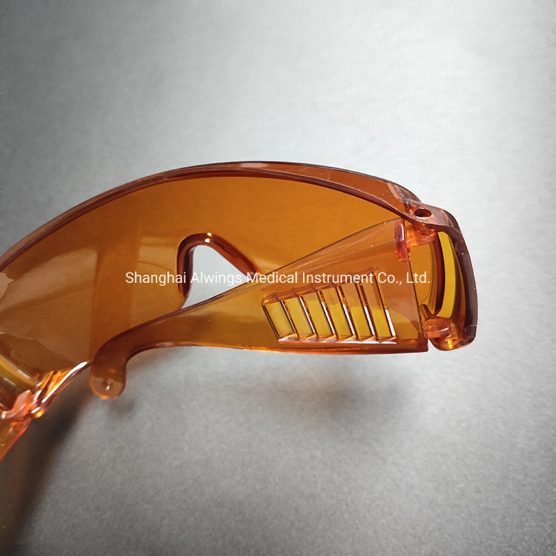 Orange Dental UV Protective Safety Glasses with Fixed Legs