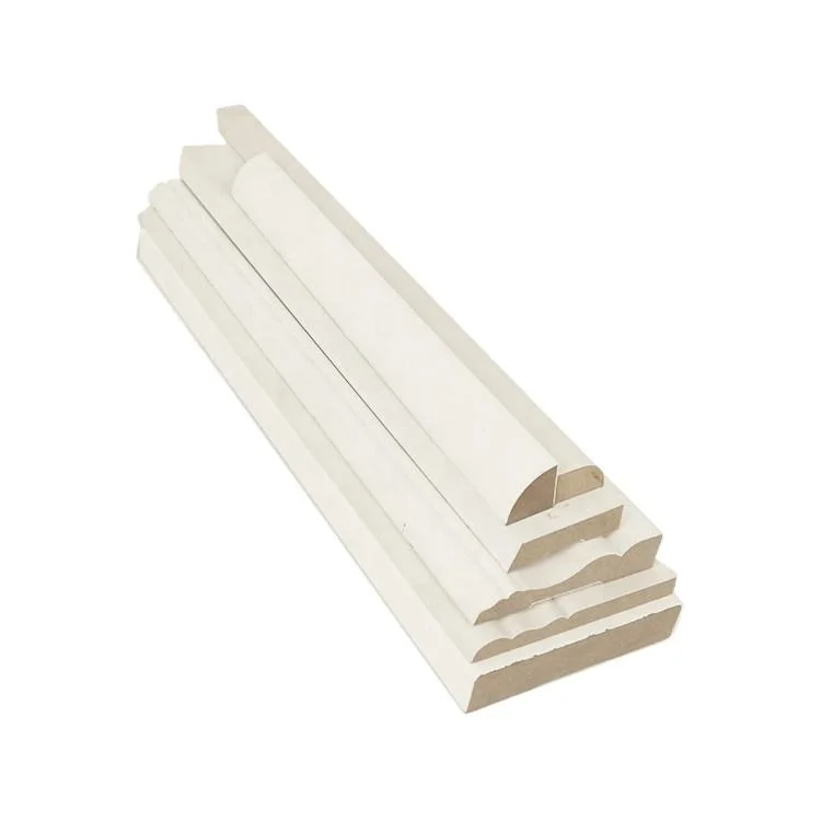 Plinthe en bois de pin massif apprêté blanc Pfj