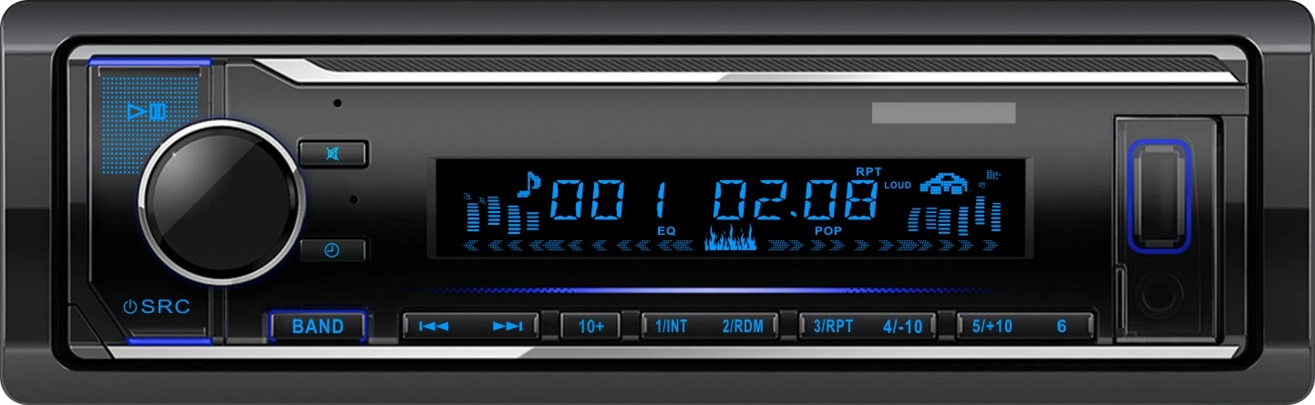 Un seul DIN universel de voiture lecteur MP3 avec USB SD via Bluetooth FM multi affichage couleur