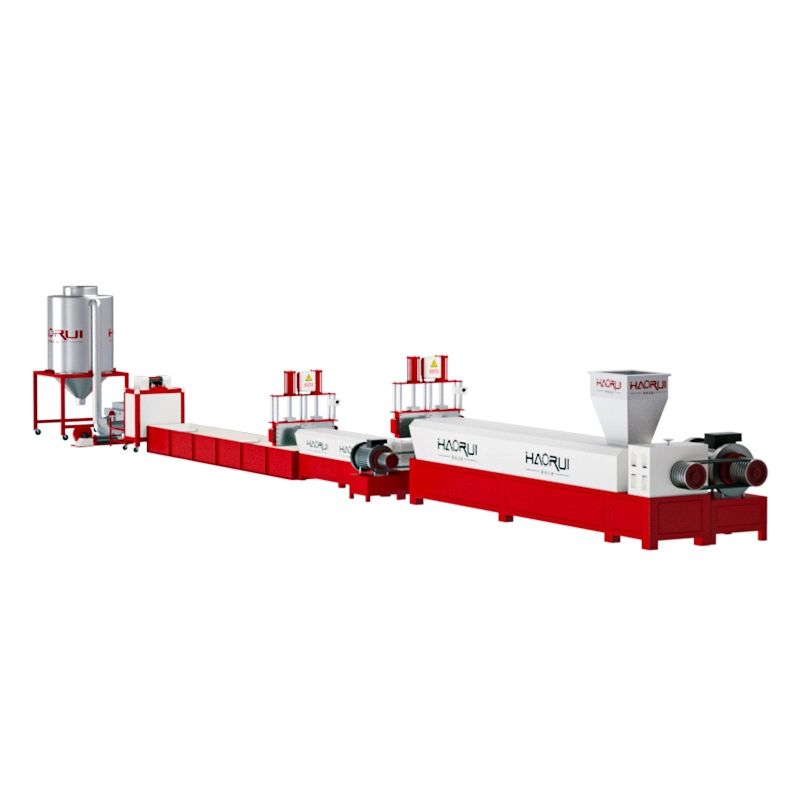 Haorui Energy Saving Waste Plastic Film Pelletizer Cutter Pelletizing Machine