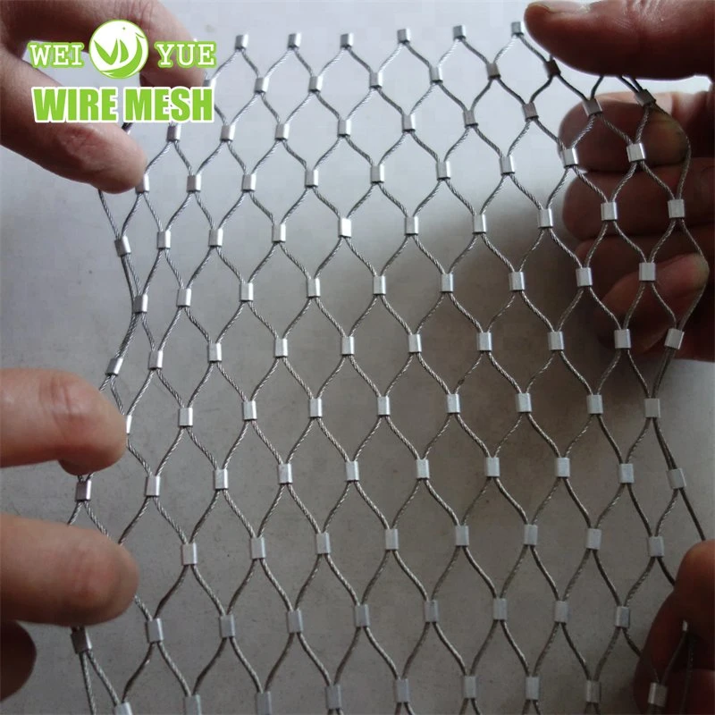 Stainless Steel Rope Mesh Anti-Theft Backpack Protector with Stainless Steel Ferrule and Knotted Rope Wire Mesh Flexible Stainless Steel Braided Rope Mesh