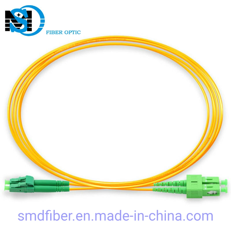 LC/APC to Sc/APC Fiber Optic Cable Sm Duplex PVC Cable