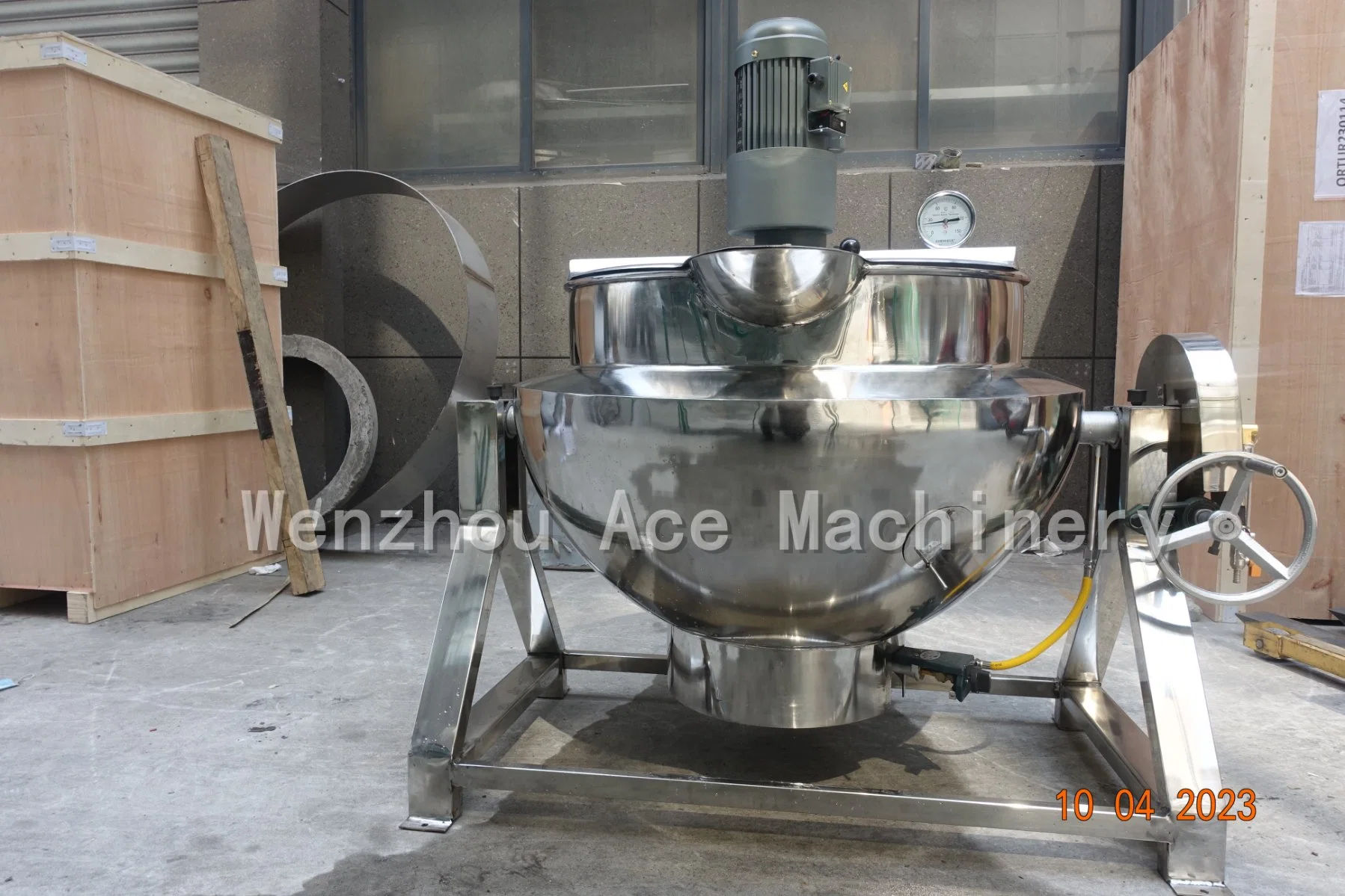 Factory Price Electric Gas Heating Jacketed Kettle with Agitator/Industrial Jam Sauce Paste Machine/Chicken Meat Cooking Pot