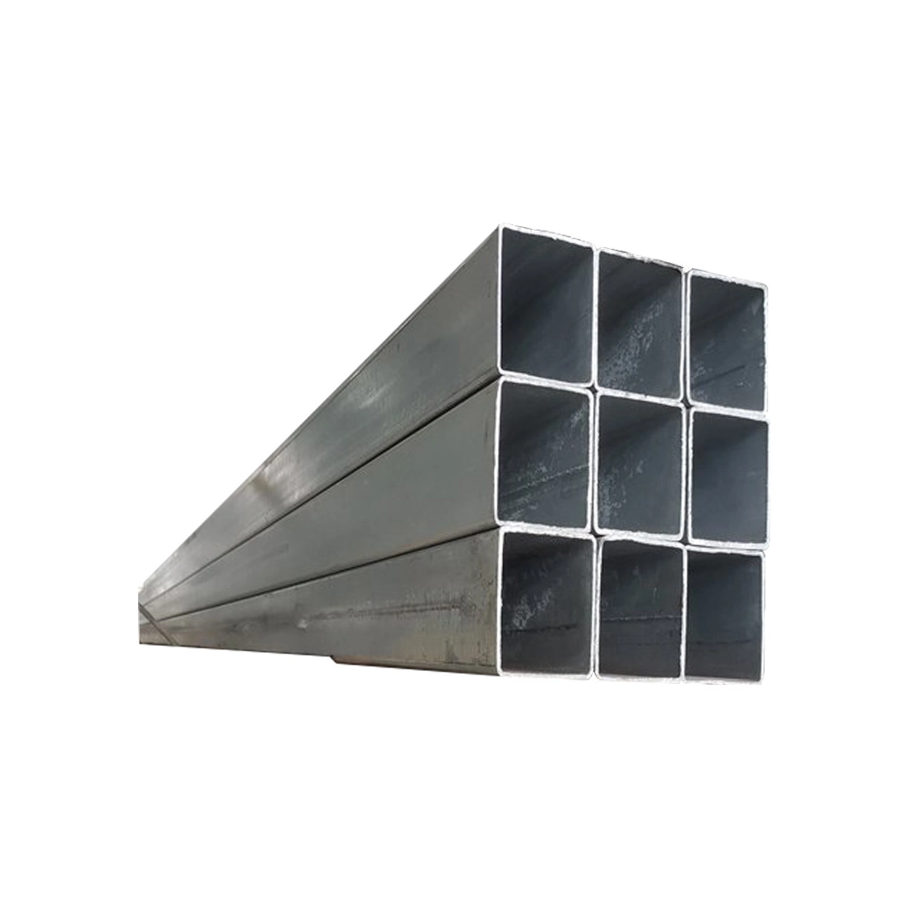 Tubo cuadrado galvanizado de acero negro/tubo hueco rectangular Tubería de acero MS tubería de acero galvanizado/ Sección hueca Galvanizada/Acero galvanizado