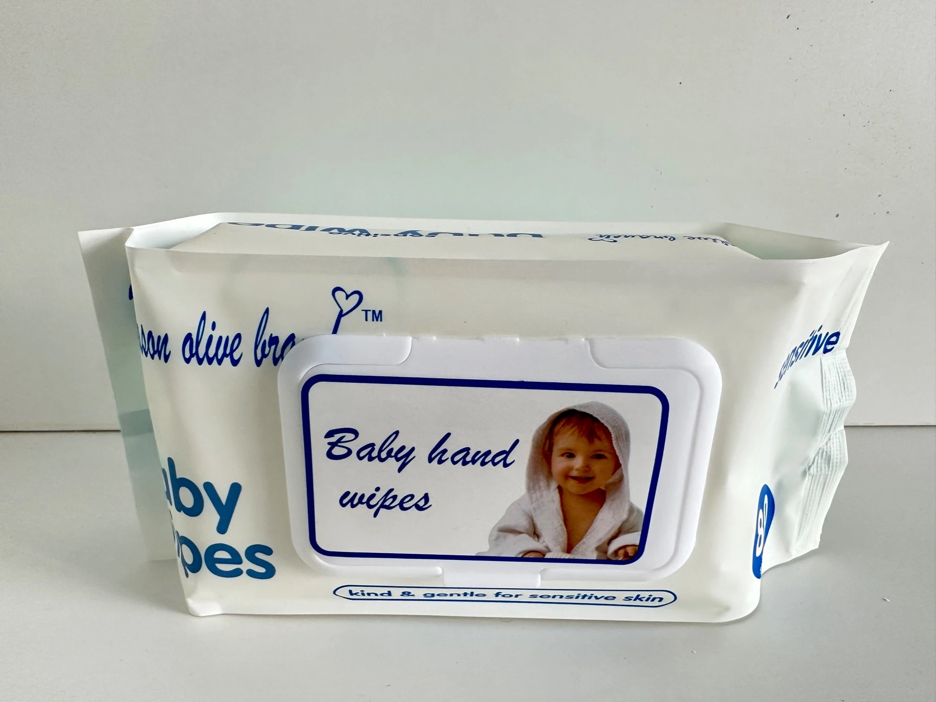 Einweg-Baby Wet und Dry Wipes für die Gesichts aus reinem Baumwolle für Baby empfindliche Haut