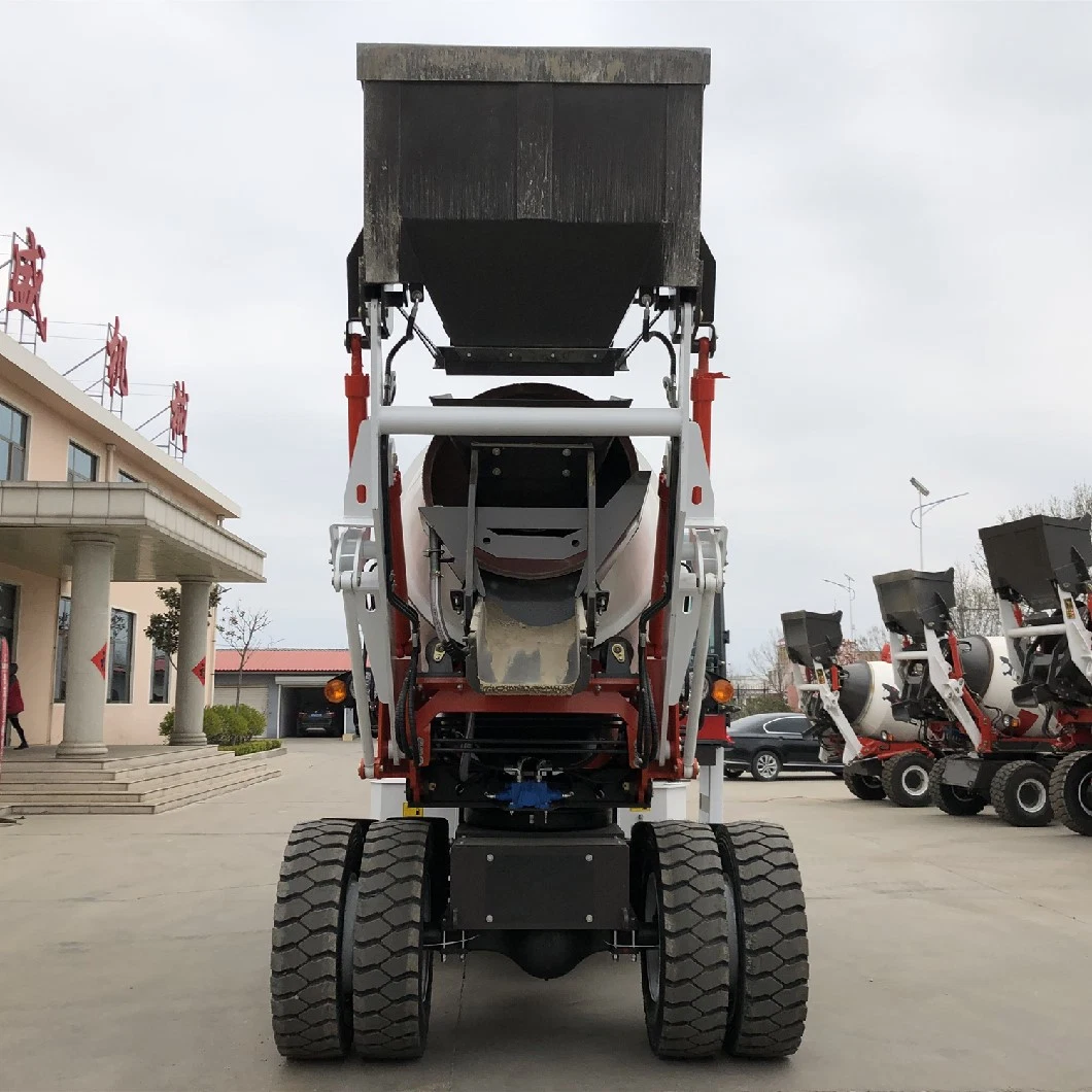 Construction Equipment High Speed Self Loading Horizontal Portable Mobile Diesel Cement Blender Mixing Machinery Self Loading Concrete Mixer