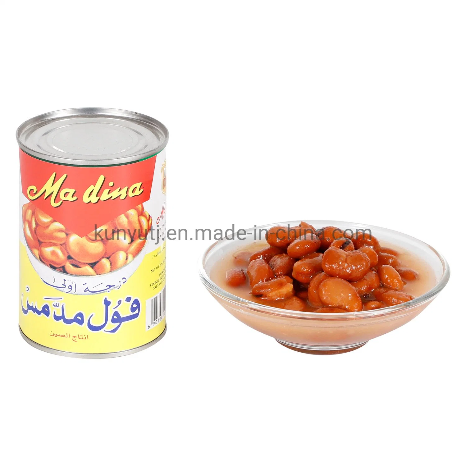 China Wholesale Fava Beans Canned Broad Bean with White Coated Inside Tin