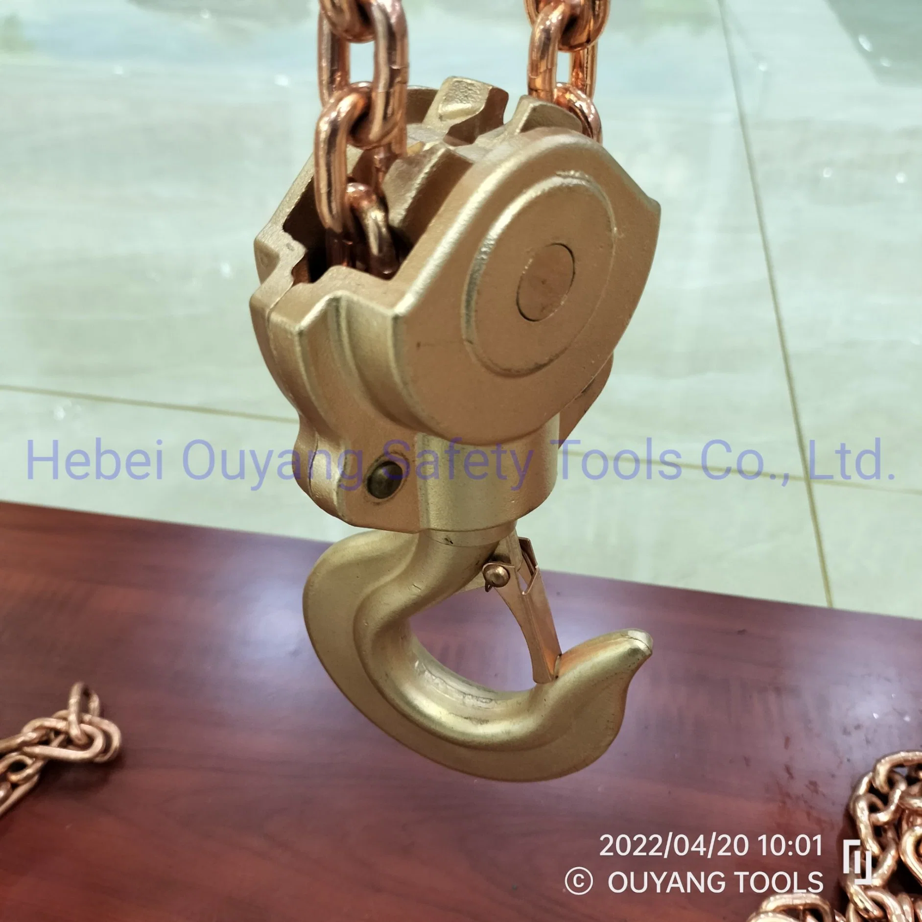 Anti-Sparking Aluminum Bronze Chain Hoist/Block, 0.5-16 T Capacity