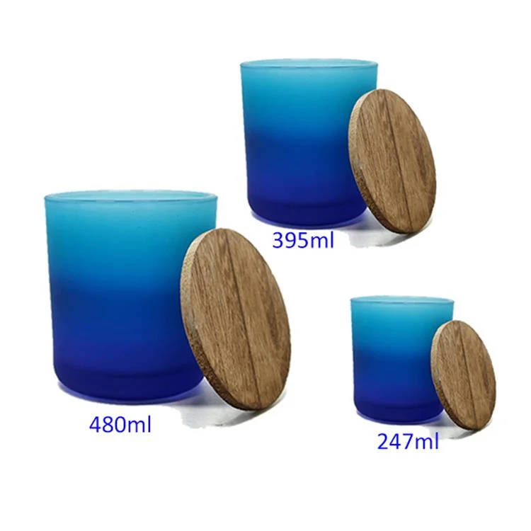 Special Glass Spray Color Candle Jar for Wedding Decoration