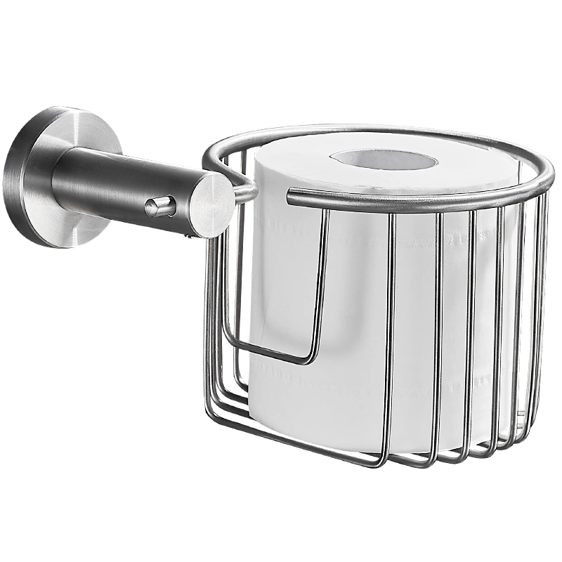 Bath Hardware Bathroom Accessories Brushed Silver Toilet Paper Storage for Hotel