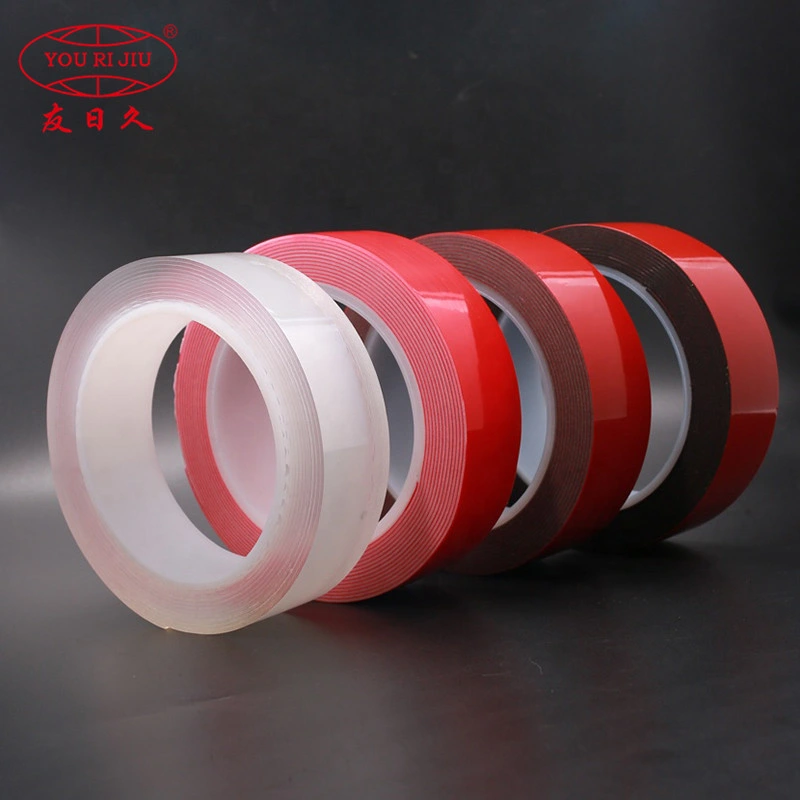Yurijiu Red Двусторонняя акриловая пенопластовая лента для тяжелых условий эксплуатации универсальная Съемная клейкая лента многоразовая прочная клейкая лента