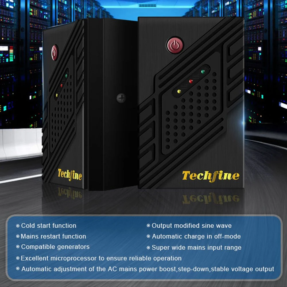 Techfine UPS Uninterruptible Power Supply 12V Offline UPS for Computer