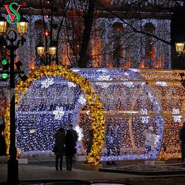 3D decoración de Navidad nueva y personalizada para exteriores luces de arco de tema grande