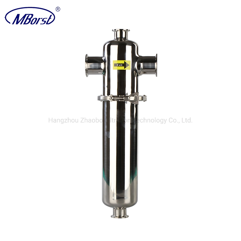 Manufacturer Price Filter Housing Sanitary Stainless Steel 316L Single Round Liquid Pipe Filter for Capsule Filter Cartridge Water Filter Water Purification