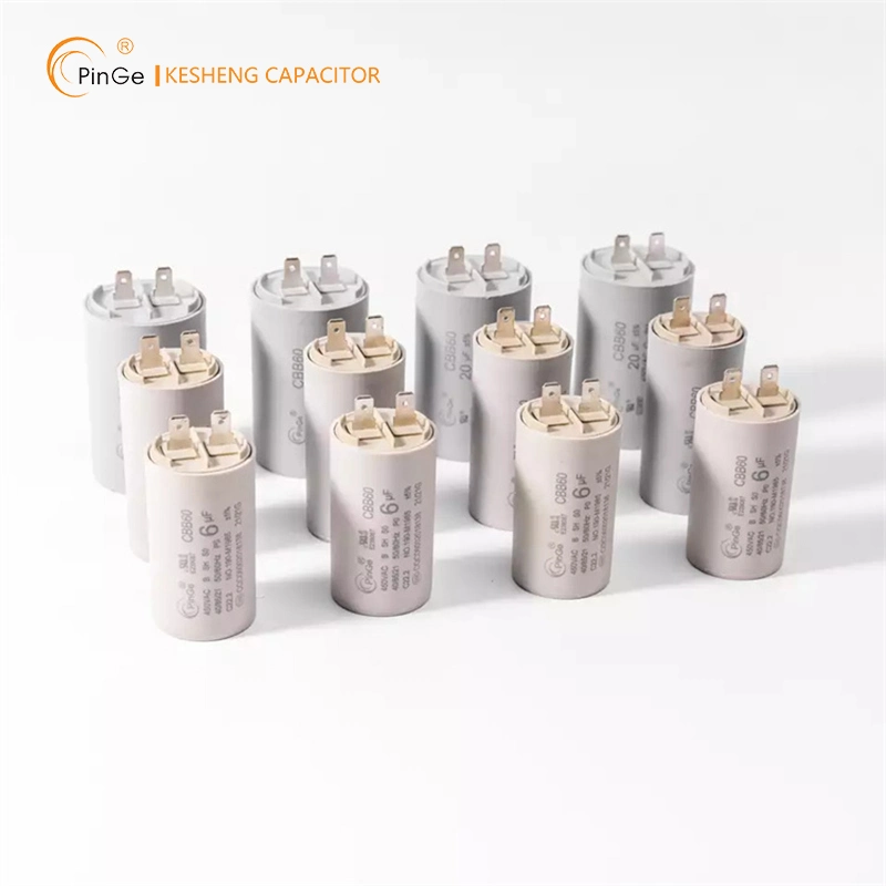 Ks Pinge Custom Made Metallized Good Self-Healing Effect Terminal Lead Cbb60 Washing Machine AC Motor Capacitors