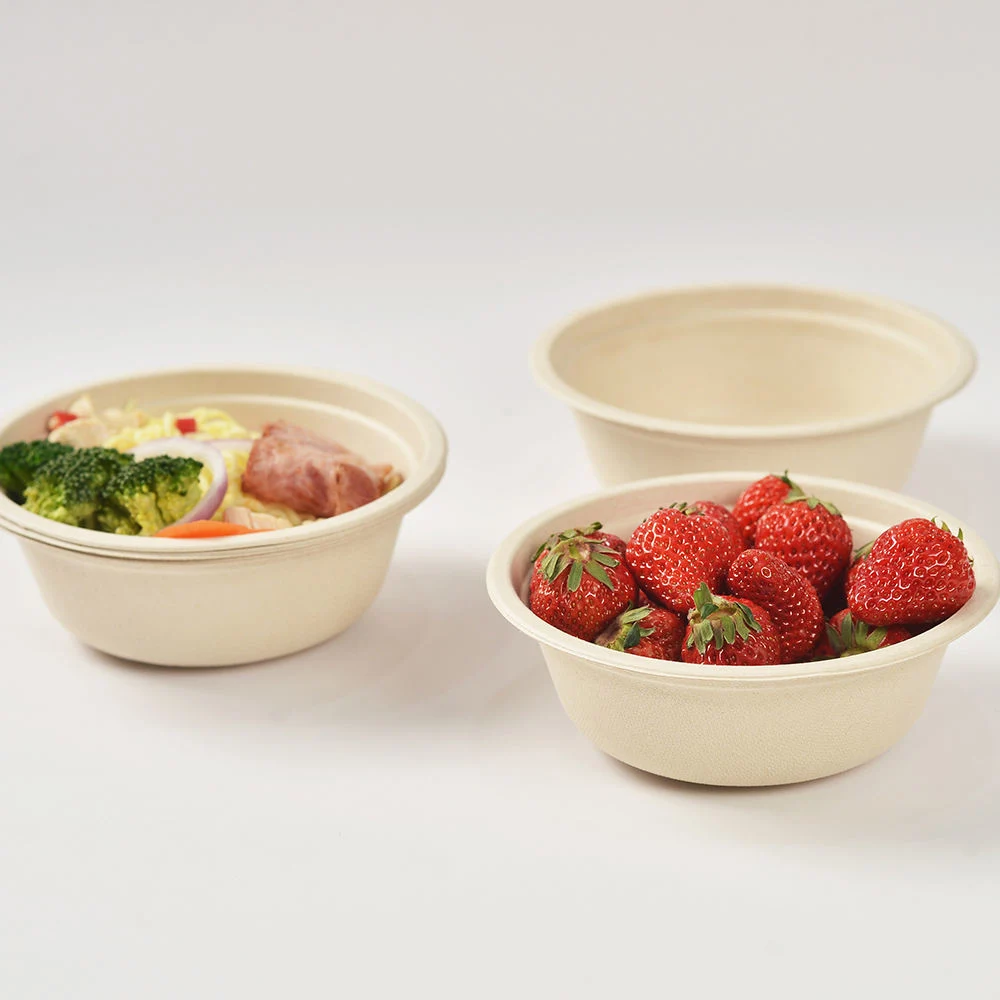 Compostable Food Pulp Tableware Takeaway Paper Salad Bowl Boxes