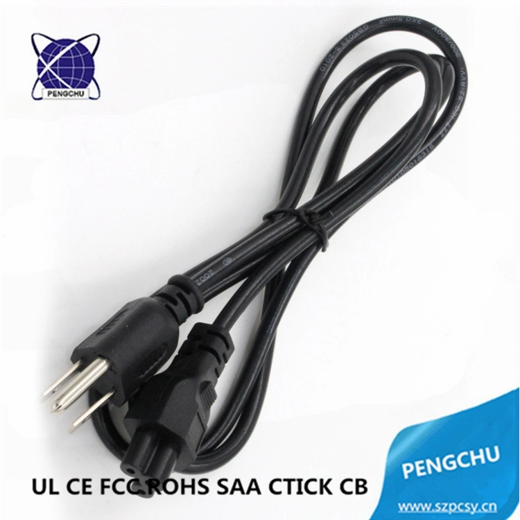 3 Pin US Power Cord extension power cable for Laptop