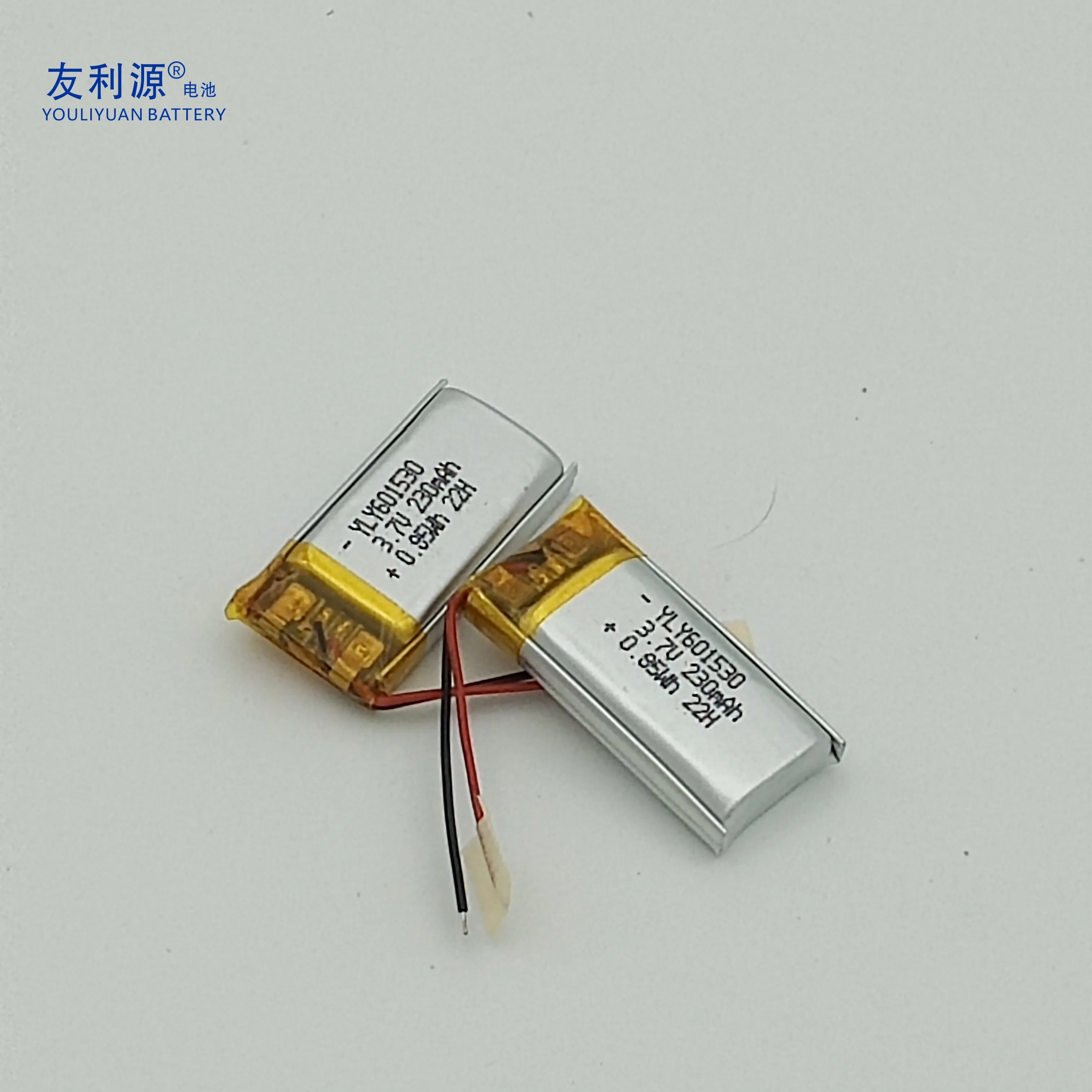 OEM ODM Factory 601530 3.7V 230mAh 0.85wh Lipo Battery for Cell Phone