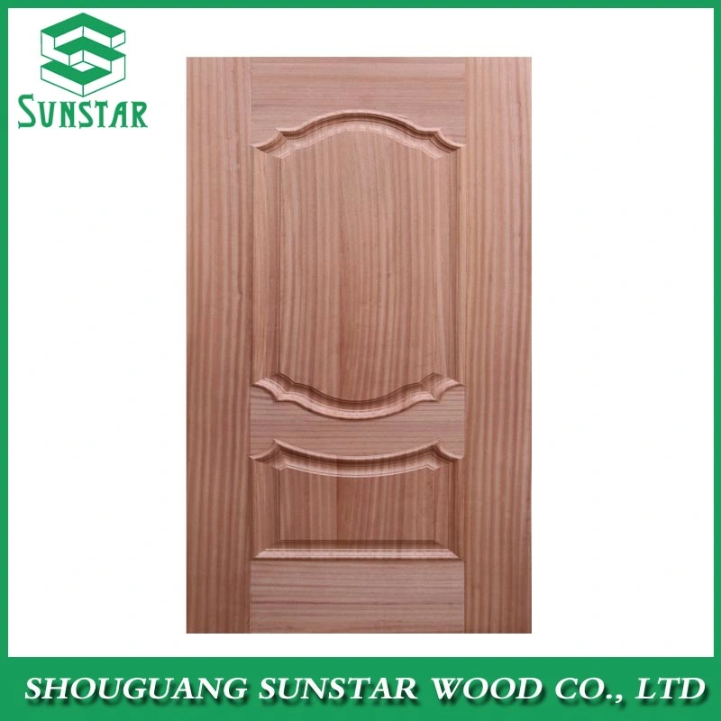 Chapa de madera decorativa interior Puerta de madera MDF moldeado de la piel