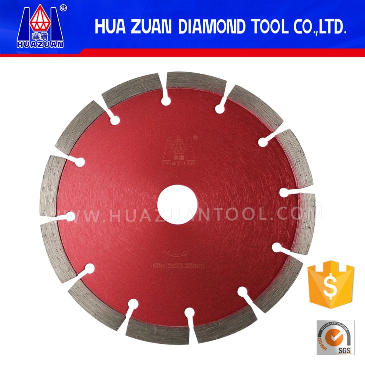 150mm Diamond Segmented Saw Blade Sintered Hot Pressed