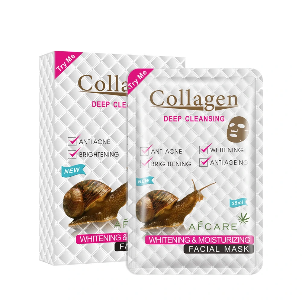 OEM ODM Feuchtigkeitsspendende Hautpflege Beste Schnecke Gesichtsmaske Reparatur Öl Control Schrumpfen Poren Blatt Hydrating Schnecke Gesichtsmaske