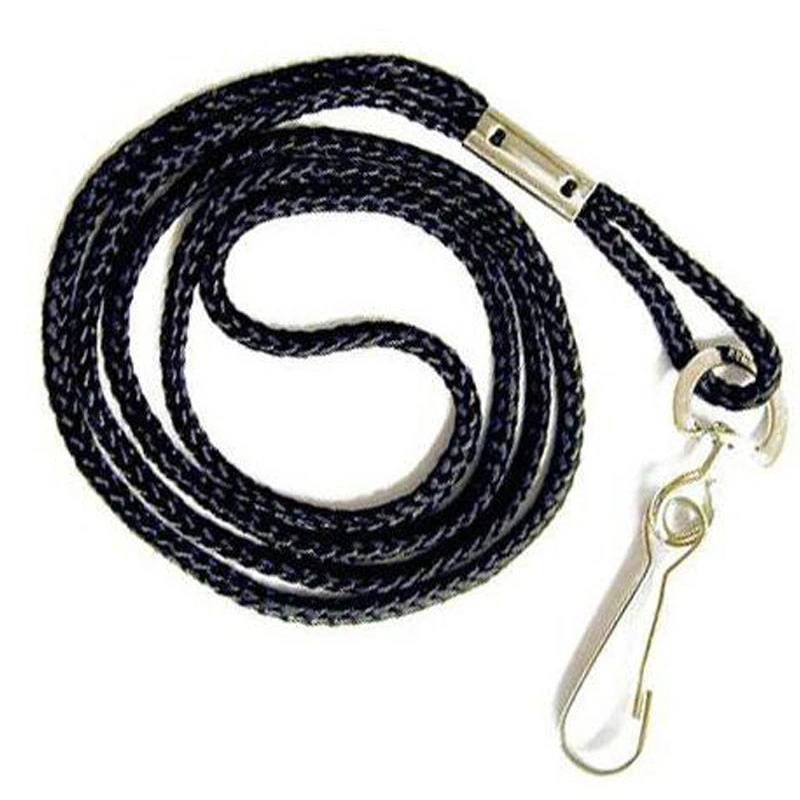 Round Lanyards Rope Swivel Lanyard 36" for ID Card Badge Holder Black