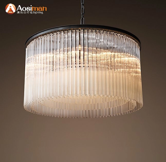 Astor Crystal Round Chandelier lámpara de diseño de mobiliario de iluminación colgante