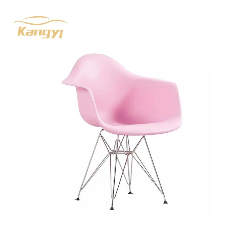 Modern Color Plastic PP Armrest Back Home Furniture Dining Chair