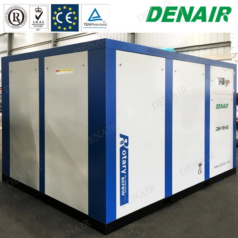 High Pressure 16-40 Bar Fixed Speed Drive Oil Lubricated Electric Two Stage Rotary Double Screw Type Air Compressor Price