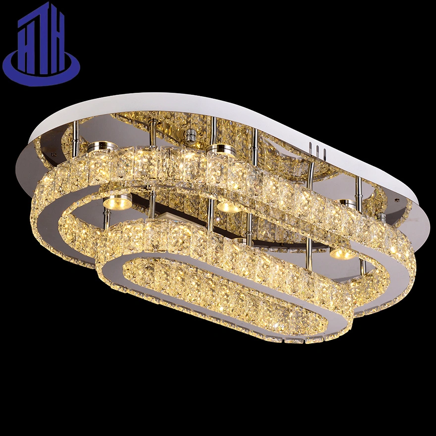 Oval-Shade Interior Lighting Crystal Decorative LED Ceiling Light (8353)