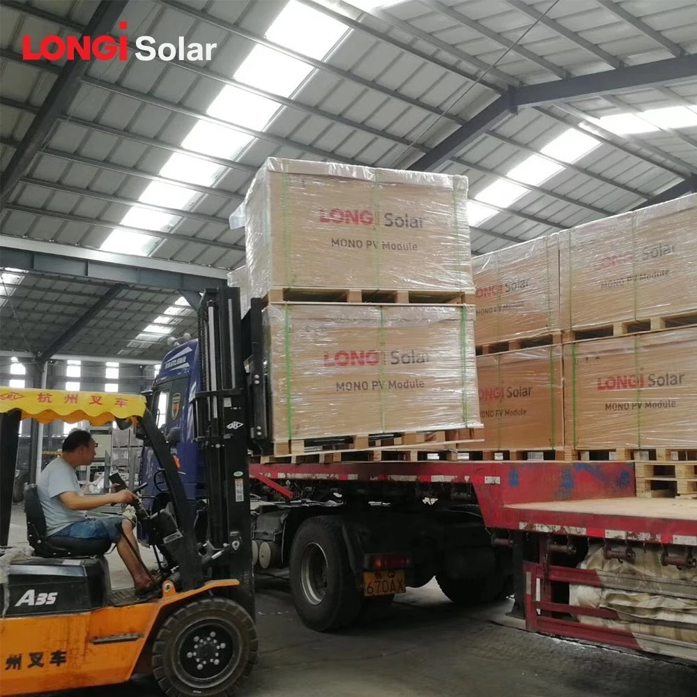 Longi Painéis Solares Fotovoltaicos Módulo Bificial Mono Perc 530W 535W 540W 545W 550W de energia do Painel Solar com 25 anos de garantia