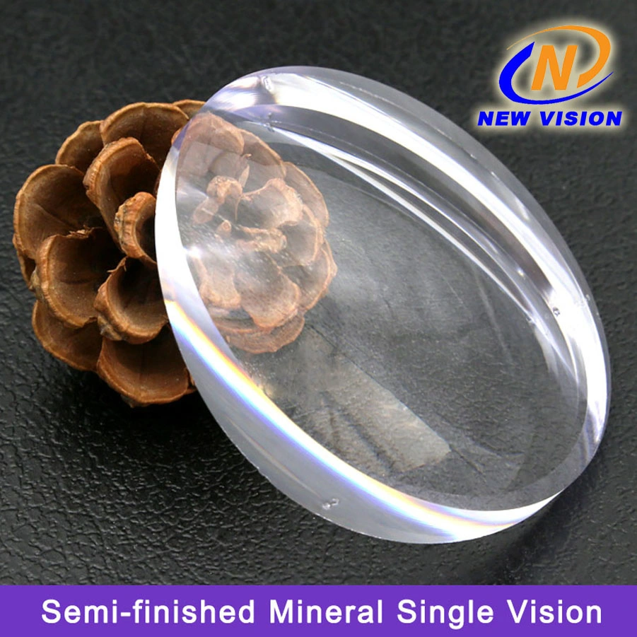 Lente de gafas de visión única Hc de mineral 1.523 semi-acabado