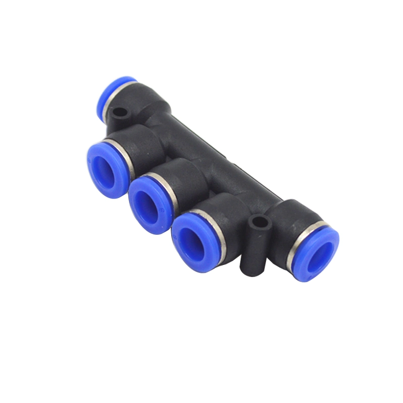 Pk 5 Way Air Hose Push in Easy Connector One Touch Quick Plastic Pneumatic Fittings