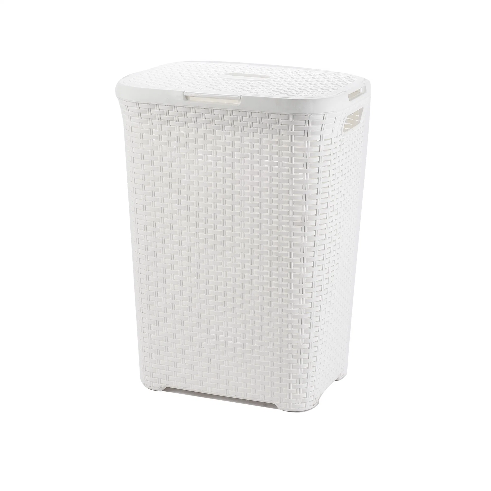 Large Capacity Plastic Laundry Basket White Color