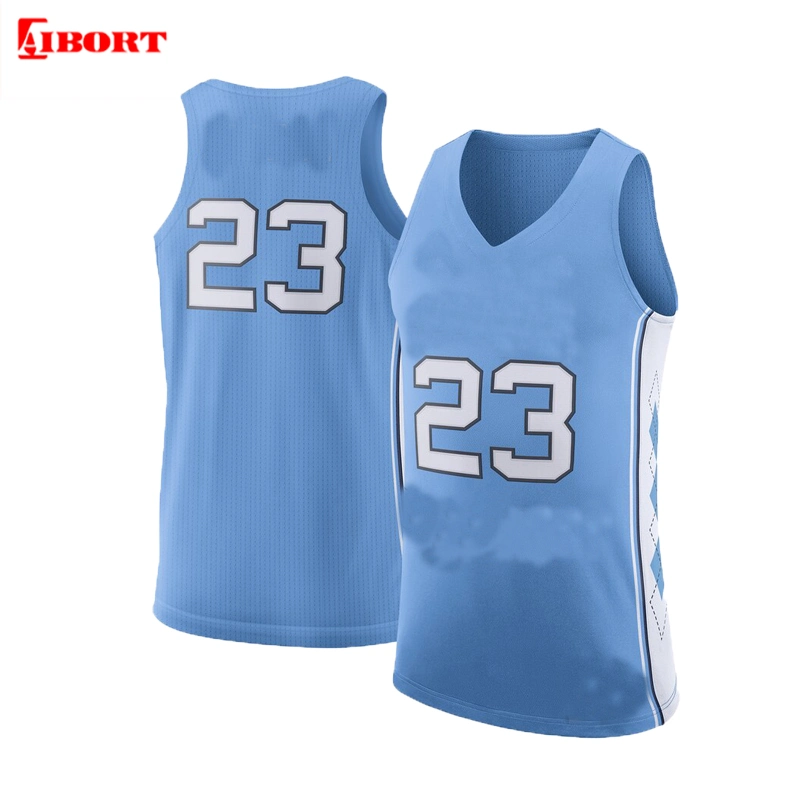 Aibort dernière conception Custom sublimé Basketball Maillot bleu (T-BK-21)