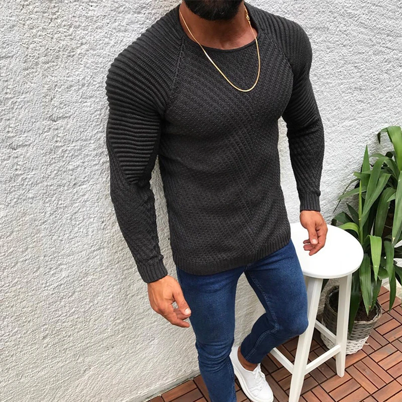 Men's Thin Pullover Sweater Casual Turtleneck Plus Size Sweaters for Men