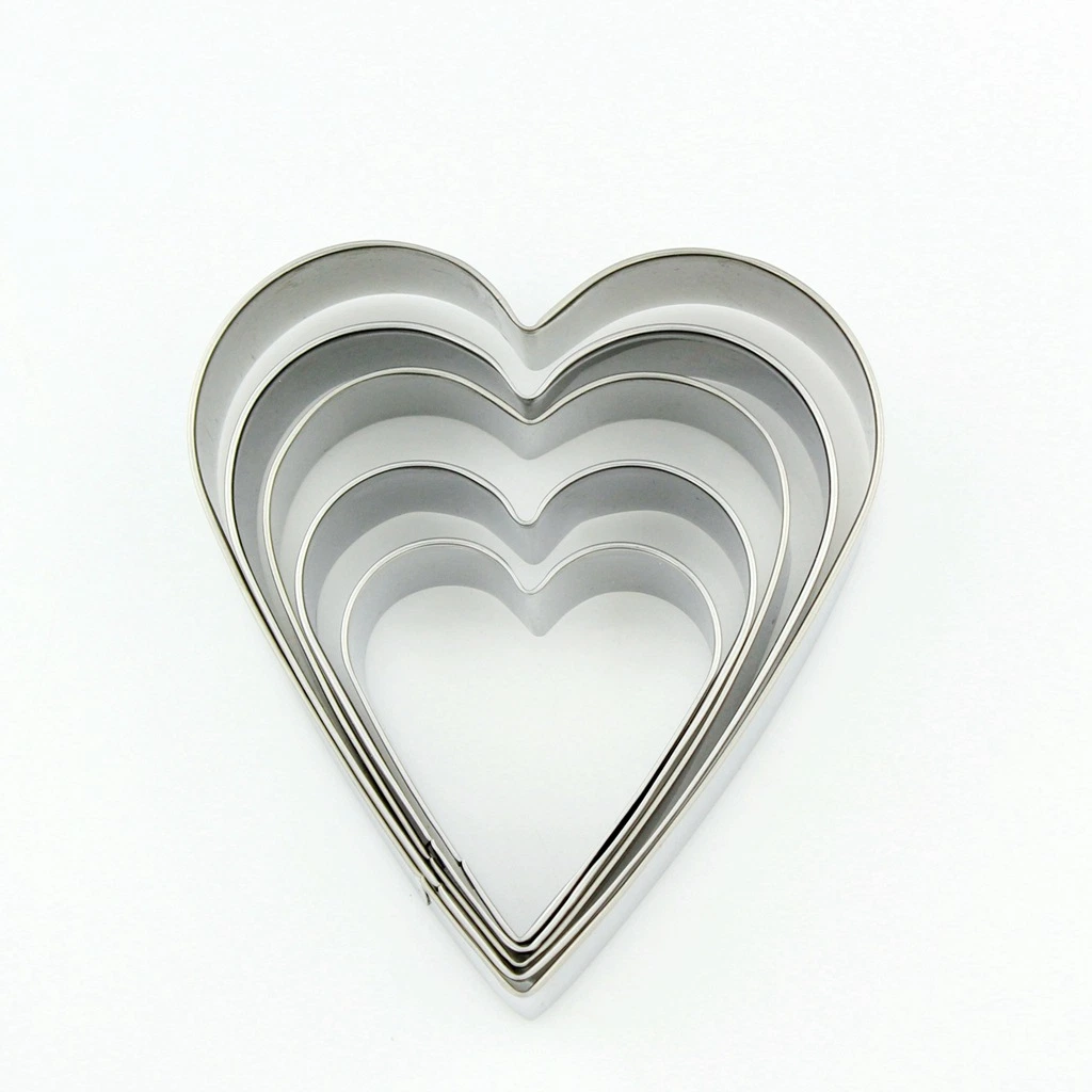 Heart Stainless Steel Cookie Cutters Biscuit Moulds Set