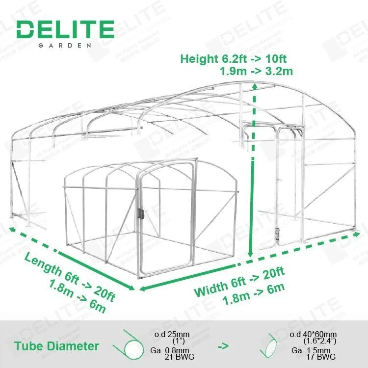 1.8m Wide Beautiful Greenhouse Backyard Durable for Sale