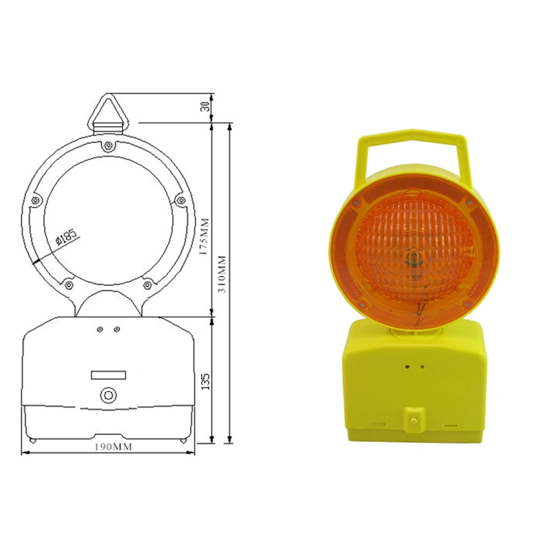 Heavy Duty Incandescent Battery Barricade Light Safety Warning Light