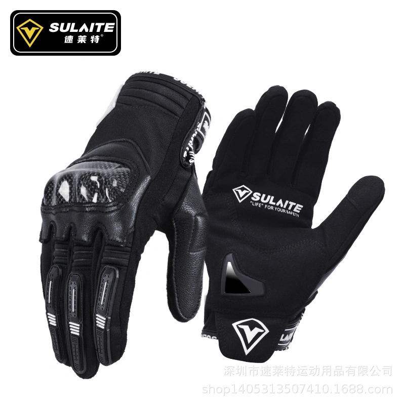 Moto guantes de seguridad personalizado Diseño personalizado de alta calidad de registro de guantes de carreras de bicicletas